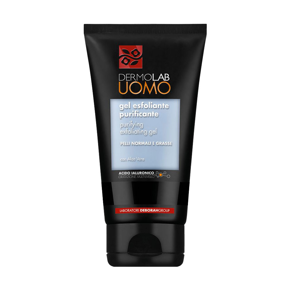 Чоловічий відлущувальний гель для вмивання Dermolab Uomo Purifying Exfolianting Gel для нормальної та жирної шкіри, 150 мл